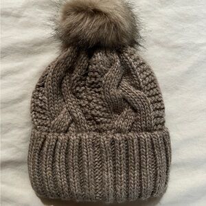 Cozy Cable Knit Beanie with Pom